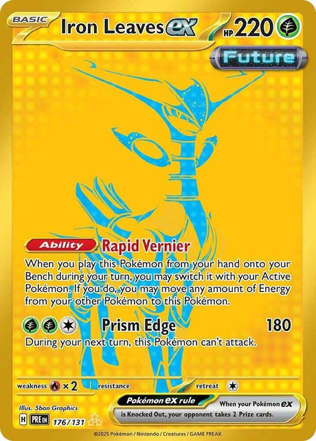 Iron Leaves ex 176/131 - Standard card artwork - Pokemon TCG Prismatic Evolutions card