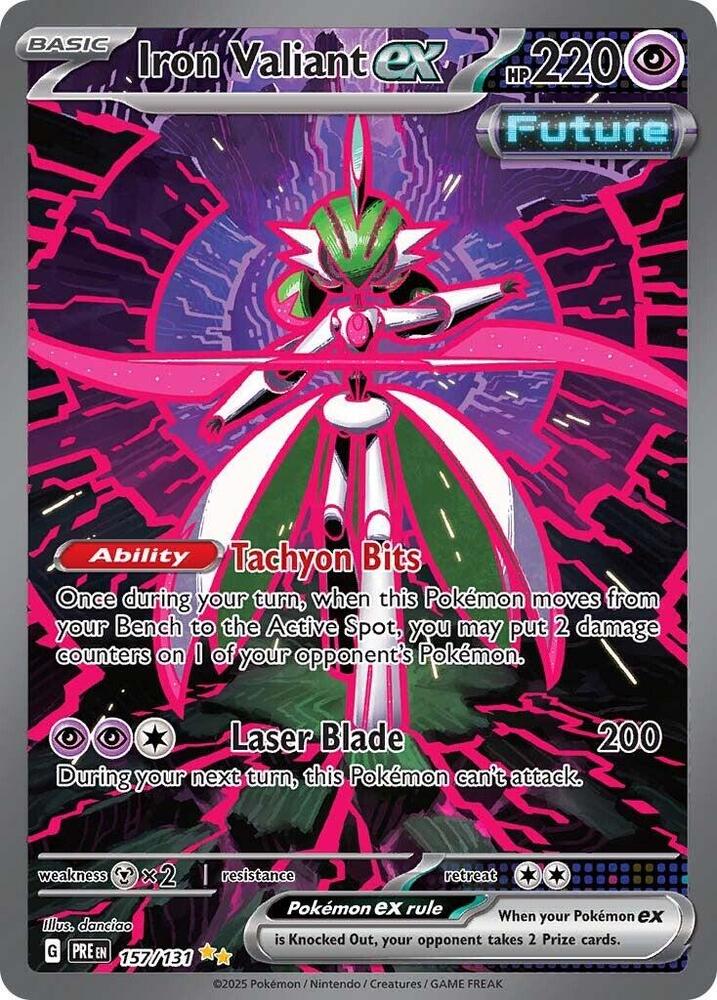 Iron Valiant ex 157/131 - Standard card artwork - Pokemon TCG Prismatic Evolutions card
