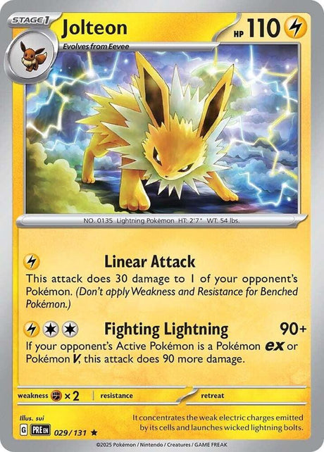 Jolteon 029/131 - Standard card artwork - Pokemon TCG Prismatic Evolutions card
