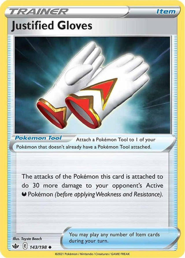 Justified Gloves 143 - Pokemon TCG Chilling Reign card