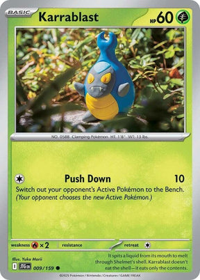 Karrablast 009/159 - Pokemon TCG Journey Together card