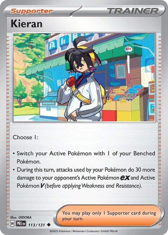 Kieran 113/131 - Standard card artwork - Pokemon TCG Prismatic Evolutions card