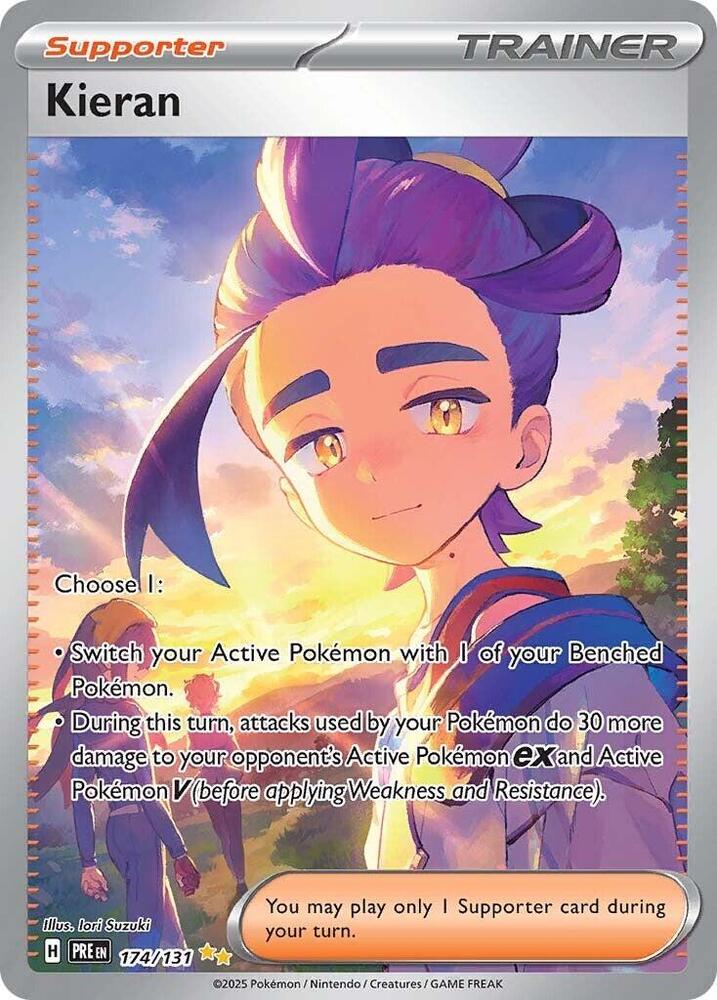 Kieran 174/131 - Standard card artwork - Pokemon TCG Prismatic Evolutions card