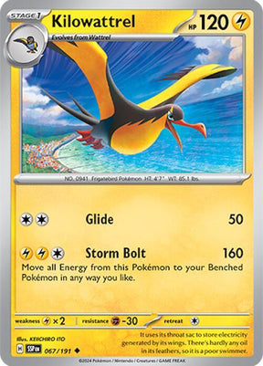 Kilowattrel 067/191 - Pokemon TCG Surging Sparks card