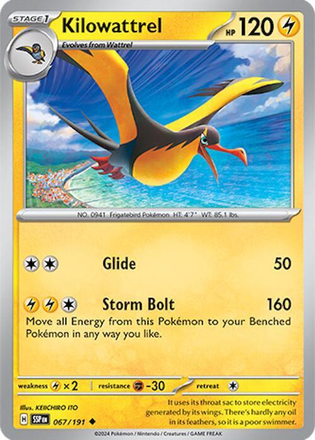 Kilowattrel 067/191 - Pokemon TCG Surging Sparks card