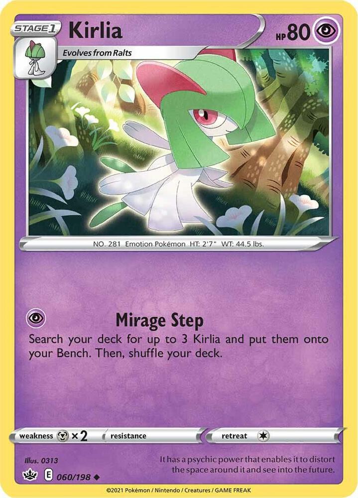 Kirlia 060 - Pokemon TCG Chilling Reign card