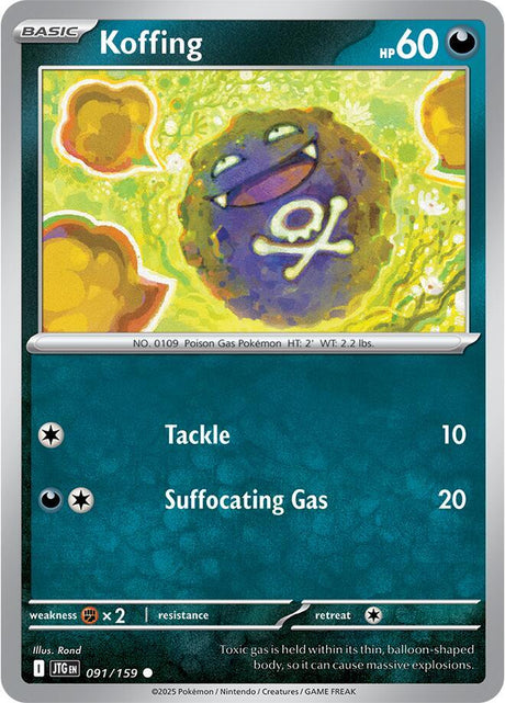 Koffing 091/159 - Pokemon TCG Journey Together card