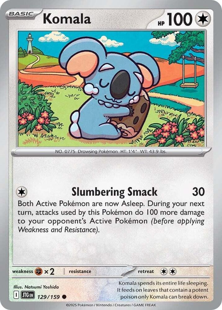 Komala 129/159 - Pokemon TCG Journey Together card