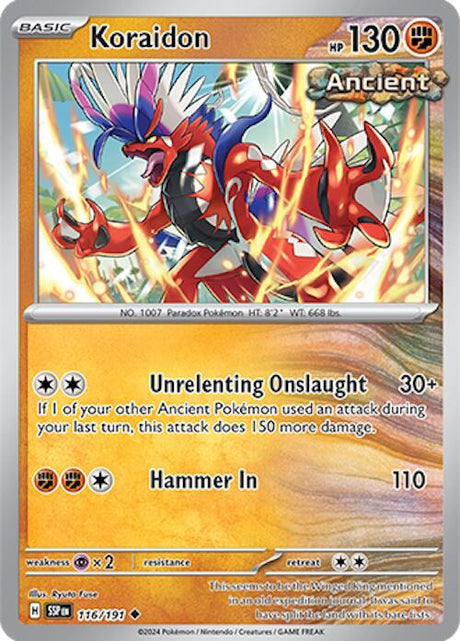 Koraidon 116/191 - Pokemon TCG Surging Sparks card