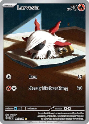 Larvesta 196/191 - Pokemon TCG Surging Sparks card