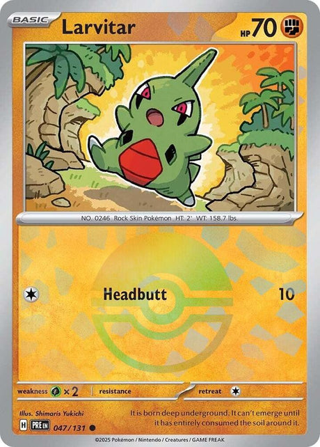 Larvitar 047/131 - Poké Ball Reverse Holo - Pokemon TCG Prismatic Evolutions card