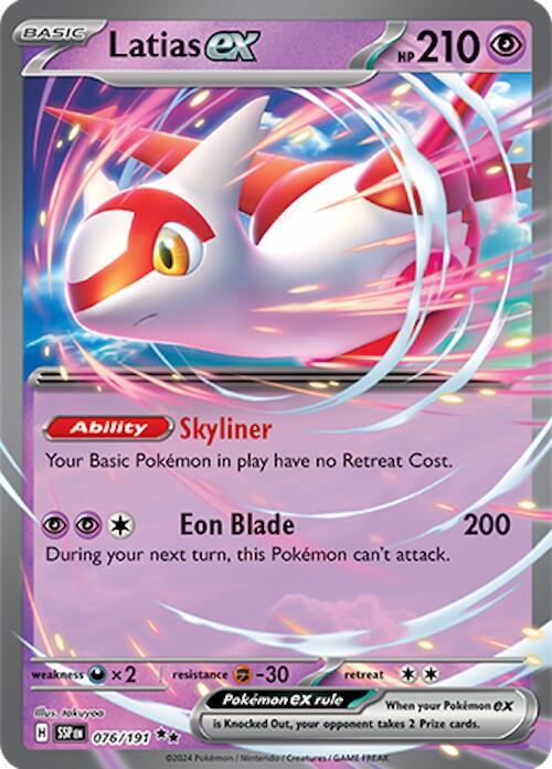 Latias ex 076/191 - Pokemon TCG Surging Sparks card