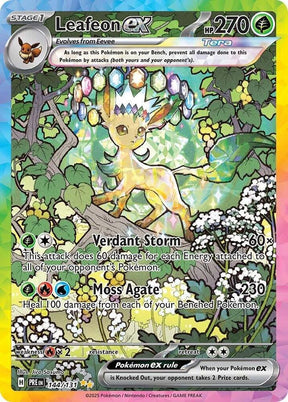 Leafeon ex 144/131 - Standard card artwork - Pokemon TCG Prismatic Evolutions card