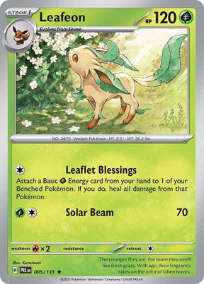 Leafeon 005/131 - Standard card artwork - Pokemon TCG Prismatic Evolutions card