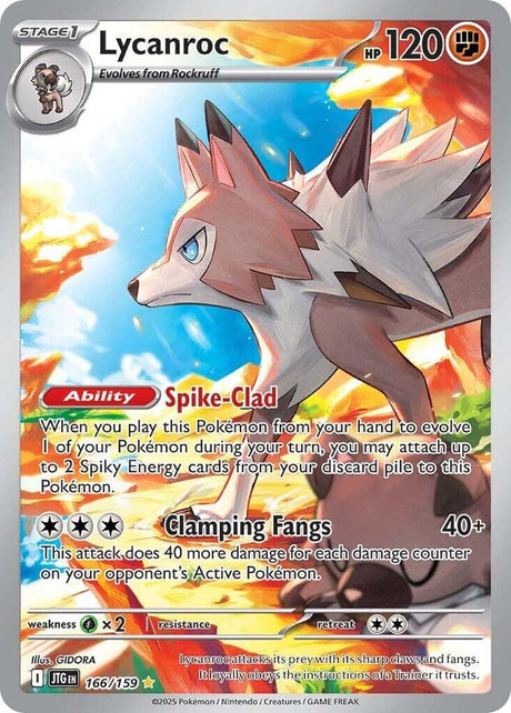 Lycanroc 166/159 - Pokemon TCG Journey Together card