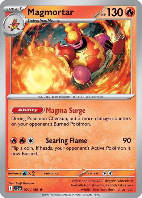 Magmortar 021/159 - Pokemon TCG Journey Together card