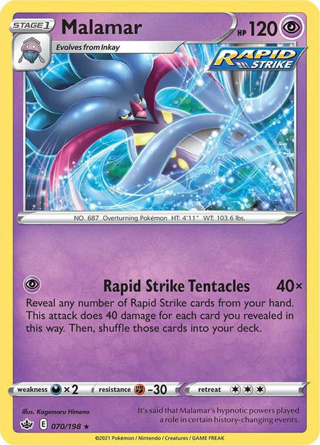 Malamar 070 - Pokemon TCG Chilling Reign card