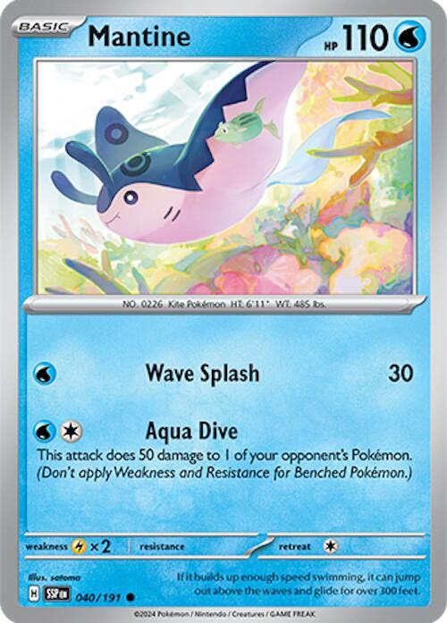 Mantine 040/191 - Pokemon TCG Surging Sparks card