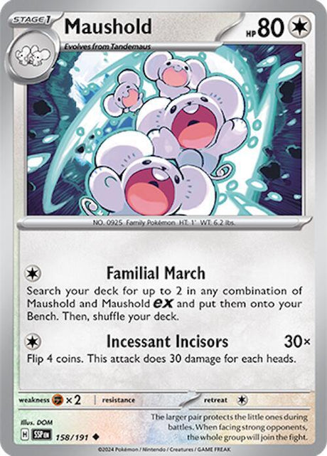 Maushold 158/191 - Pokemon TCG Surging Sparks card