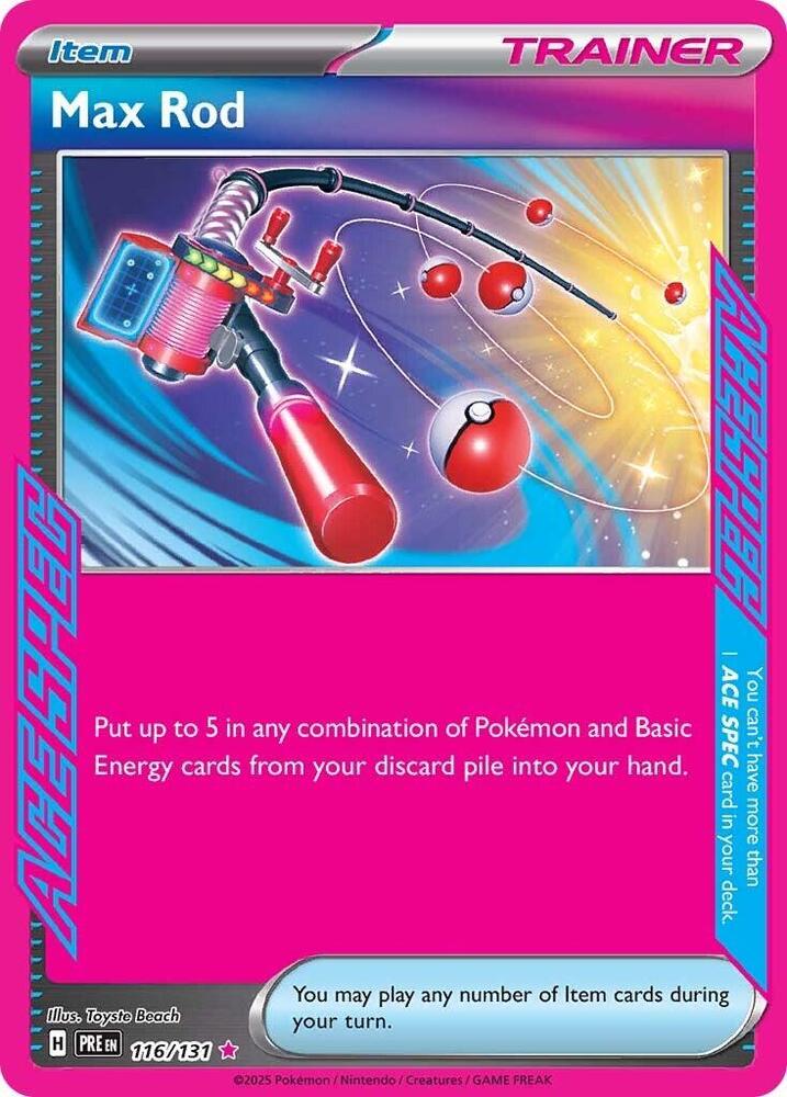 Max Rod 116/131 - Standard card artwork - Pokemon TCG Prismatic Evolutions card