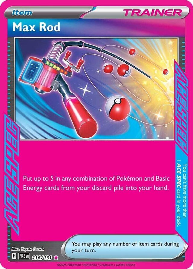 Max Rod 116/131 - Standard card artwork - Pokemon TCG Prismatic Evolutions card