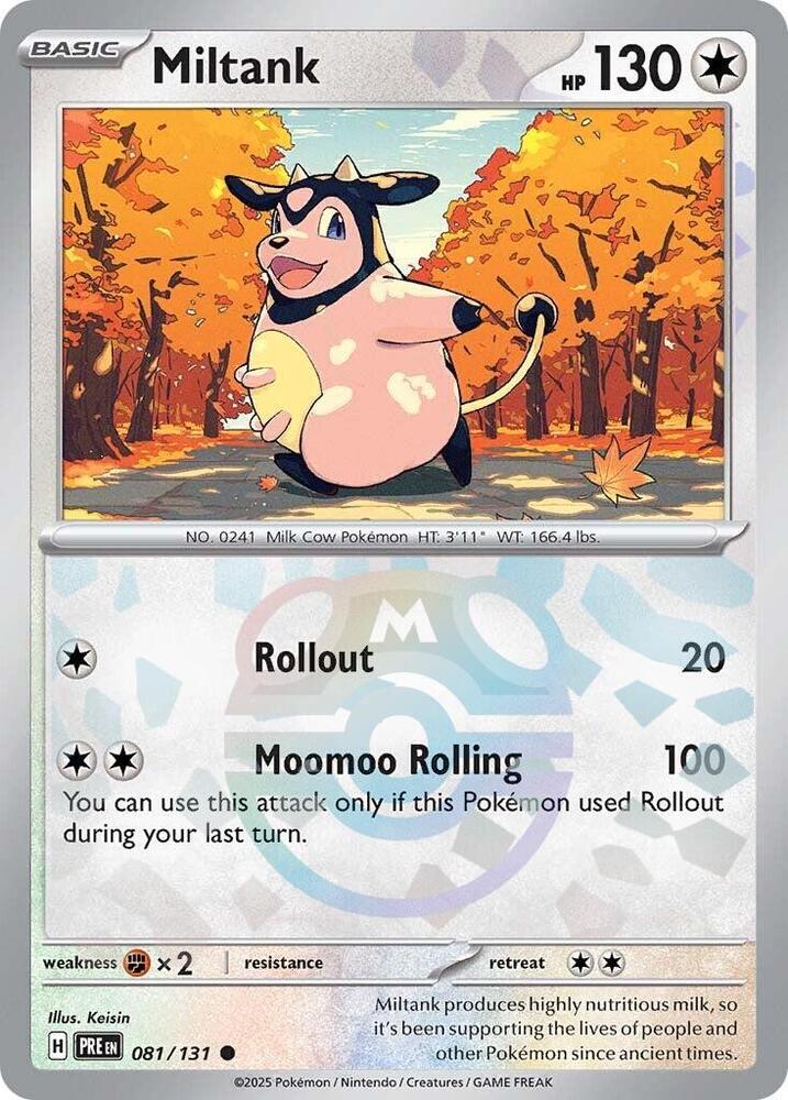 Miltank 081/131 - Master Ball Reverse Holo - Pokemon TCG Prismatic Evolutions card