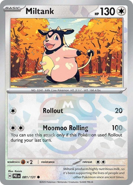 Miltank 081/131 - Master Ball Reverse Holo - Pokemon TCG Prismatic Evolutions card