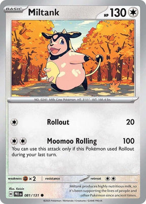 Miltank 081/131 - Standard card artwork - Pokemon TCG Prismatic Evolutions card