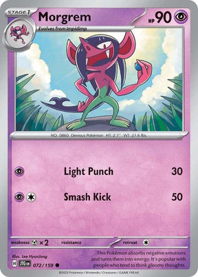 Morgrem 072/159 - Pokemon TCG Journey Together card
