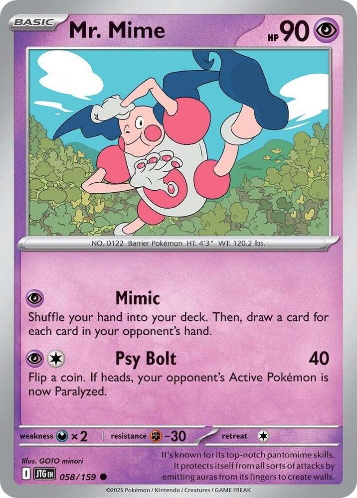 Mr. Mime 058/159 - Pokemon TCG Journey Together card