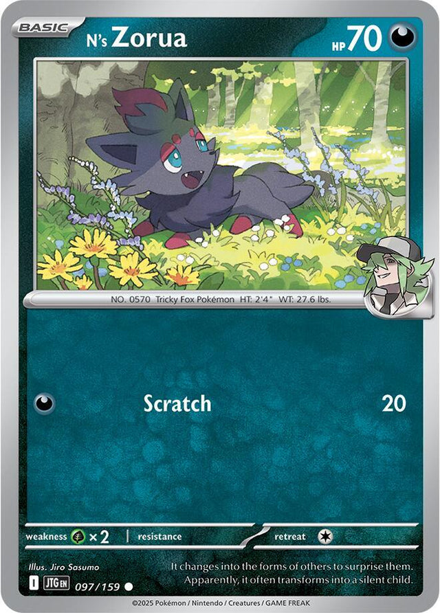 N's Zorua 097/159 - Pokemon TCG Journey Together card