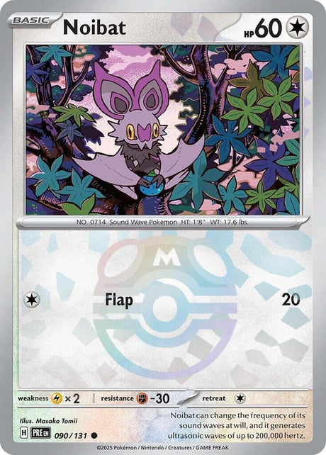 Noibat 090/131 - Master Ball Reverse Holo - Pokemon TCG Prismatic Evolutions card