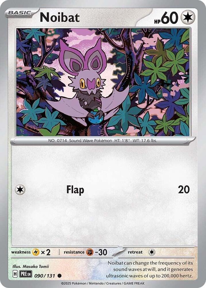 Noibat 090/131 - Standard card artwork - Pokemon TCG Prismatic Evolutions card