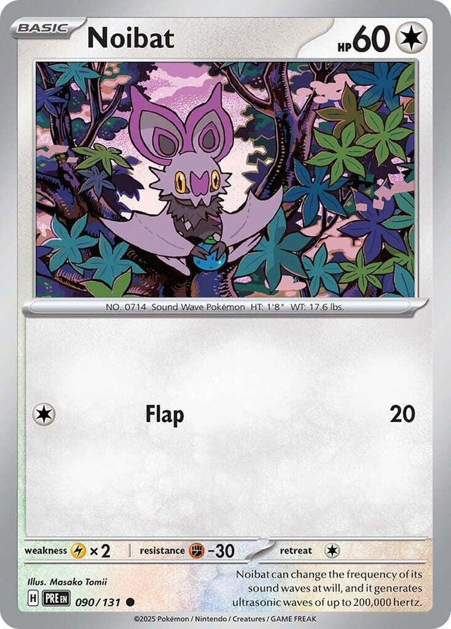 Noibat 090/131 - Standard card artwork - Pokemon TCG Prismatic Evolutions card