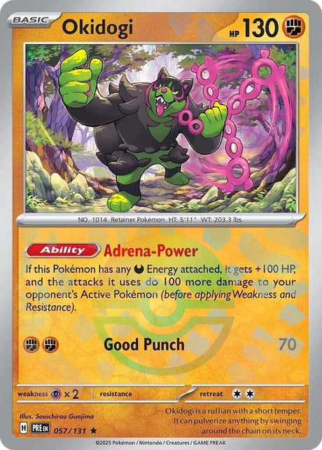 Okidogi 057/131 - Poké Ball Reverse Holo - Pokemon TCG Prismatic Evolutions card