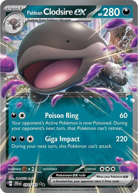 Paldean Clodsire ex 094/159 - Pokemon TCG Journey Together card