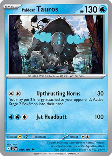 Paldean Tauros 039/191 - Pokemon TCG Surging Sparks card