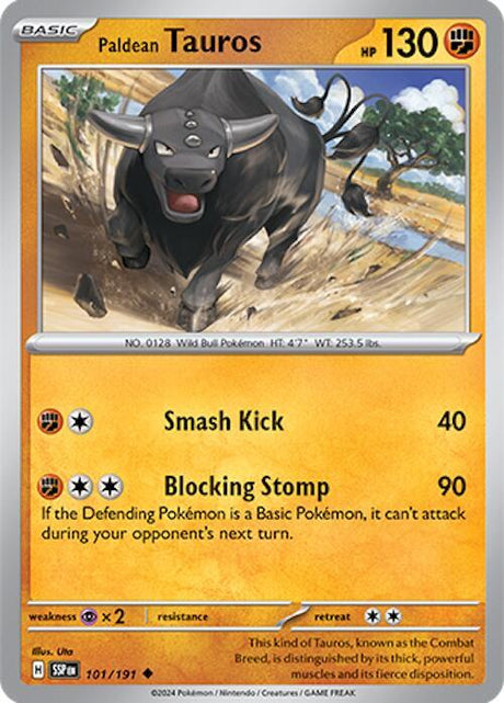 Paldean Tauros 101/191 - Pokemon TCG Surging Sparks card