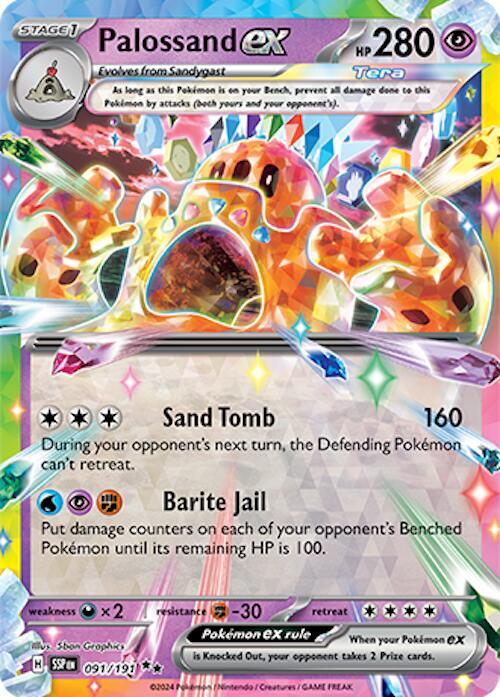 Palossand ex 091/191 - Pokemon TCG Surging Sparks card