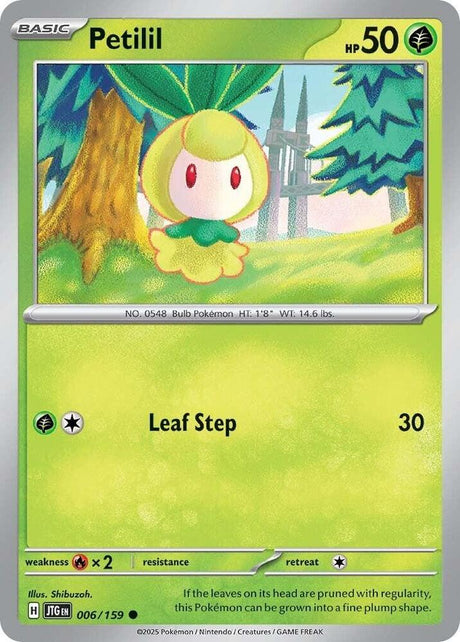 Petilil 006/159 - Pokemon TCG Journey Together card