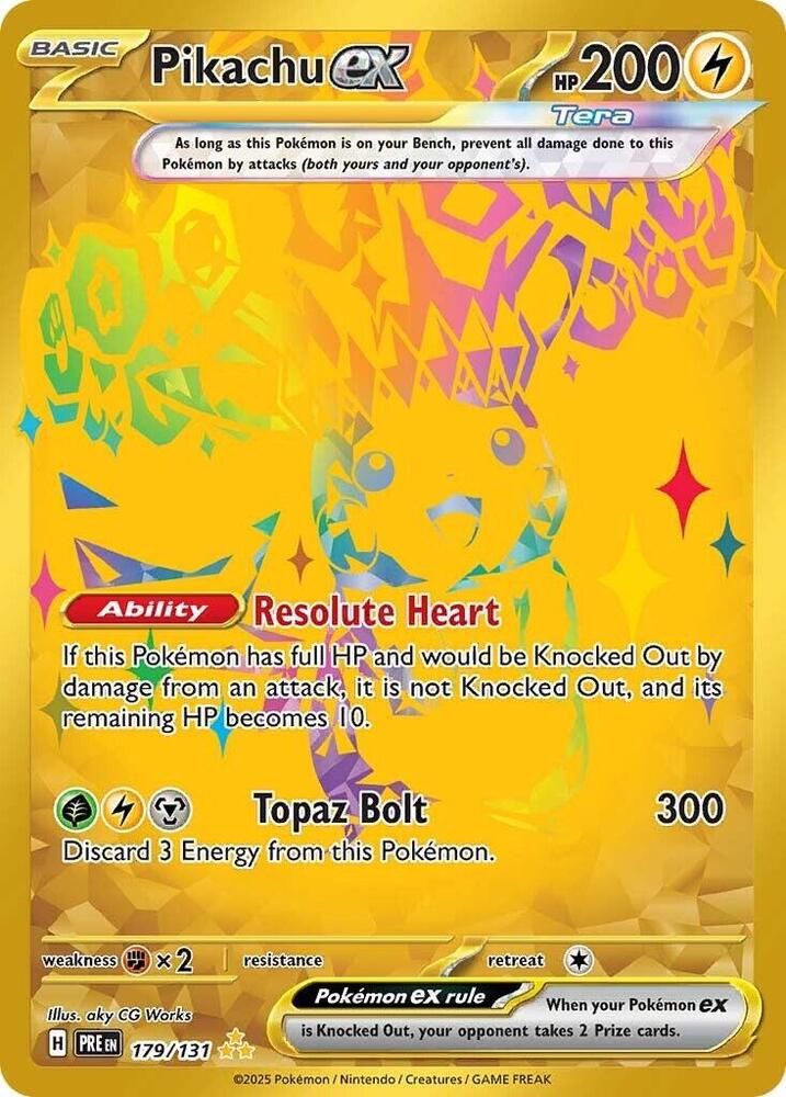 Pikachu ex 179/131 - Standard card artwork - Pokemon TCG Prismatic Evolutions card
