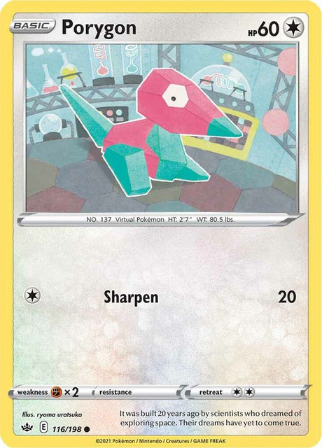 Porygon 116 - Pokemon TCG Chilling Reign card