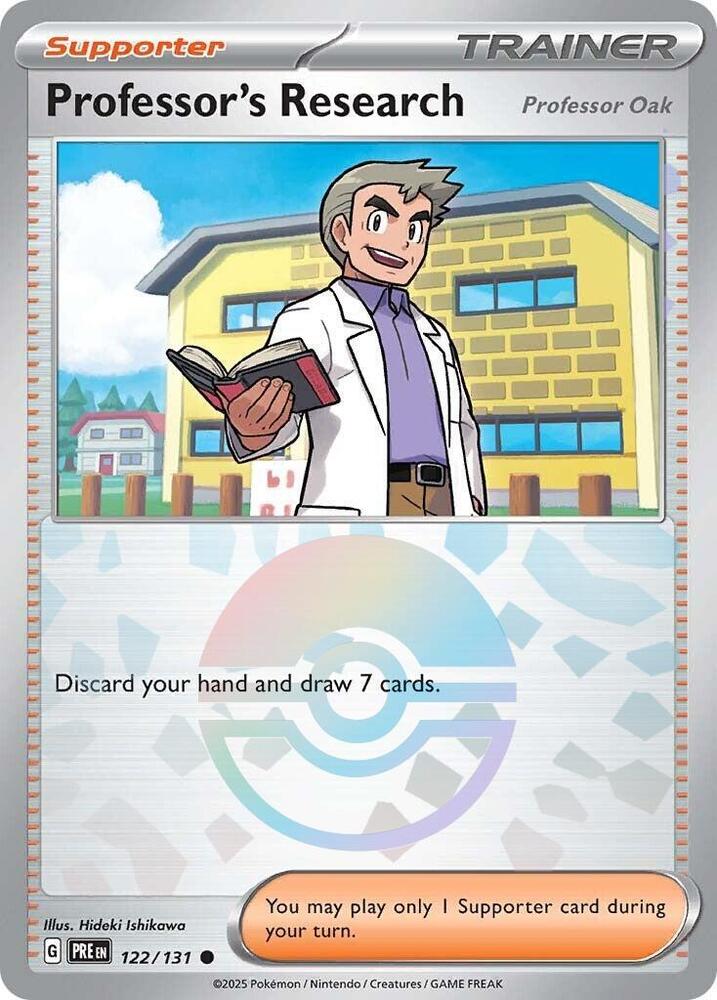 Professor's Research 122/131 - Poké Ball Reverse Holo - Pokemon TCG Prismatic Evolutions card