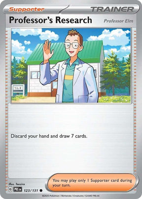 Professor's Research 123/131 - Standard card artwork - Pokemon TCG Prismatic Evolutions card