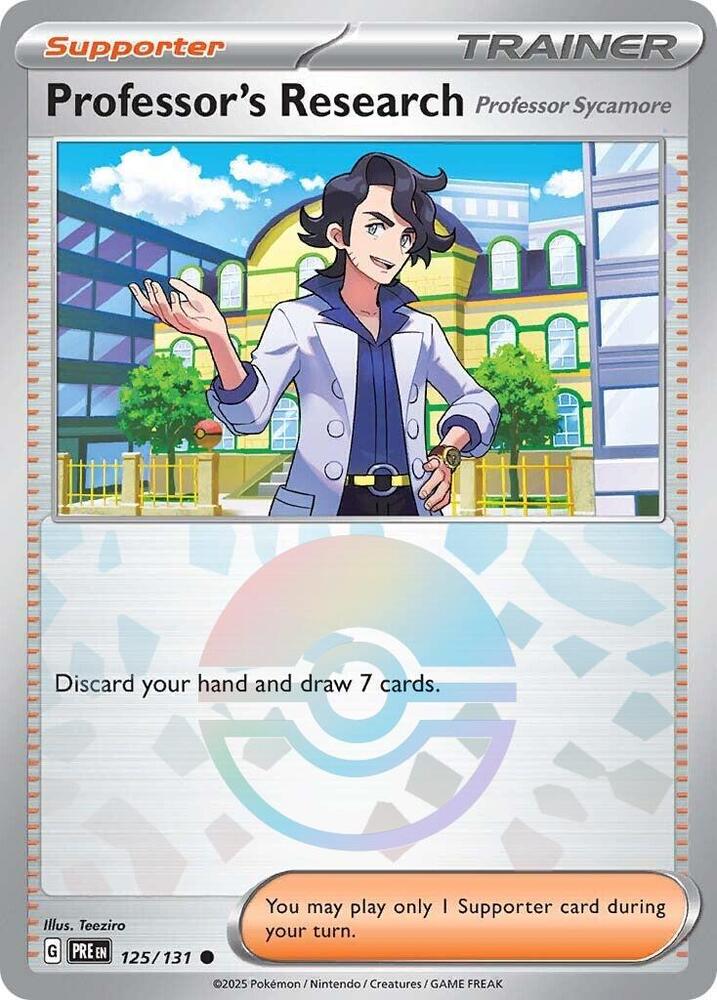 Professor's Research 125/131 - Poké Ball Reverse Holo - Pokemon TCG Prismatic Evolutions card
