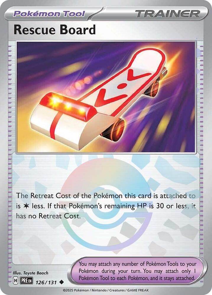 Rescue Board 126/131 - Poké Ball Reverse Holo - Pokemon TCG Prismatic Evolutions card