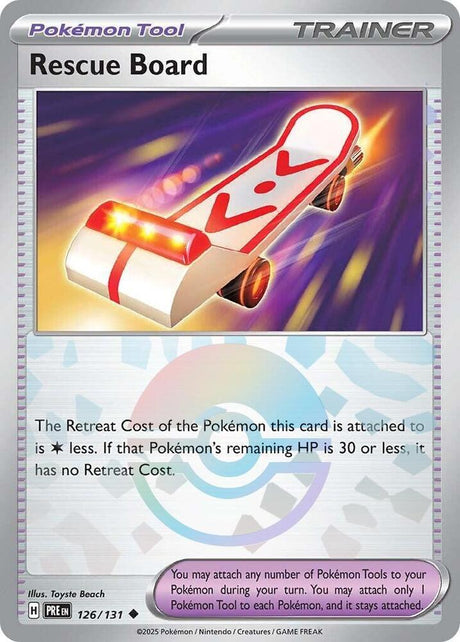 Rescue Board 126/131 - Poké Ball Reverse Holo - Pokemon TCG Prismatic Evolutions card