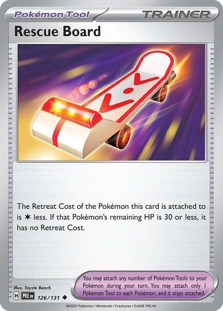 Rescue Board 126/131 - Standard card artwork - Pokemon TCG Prismatic Evolutions card