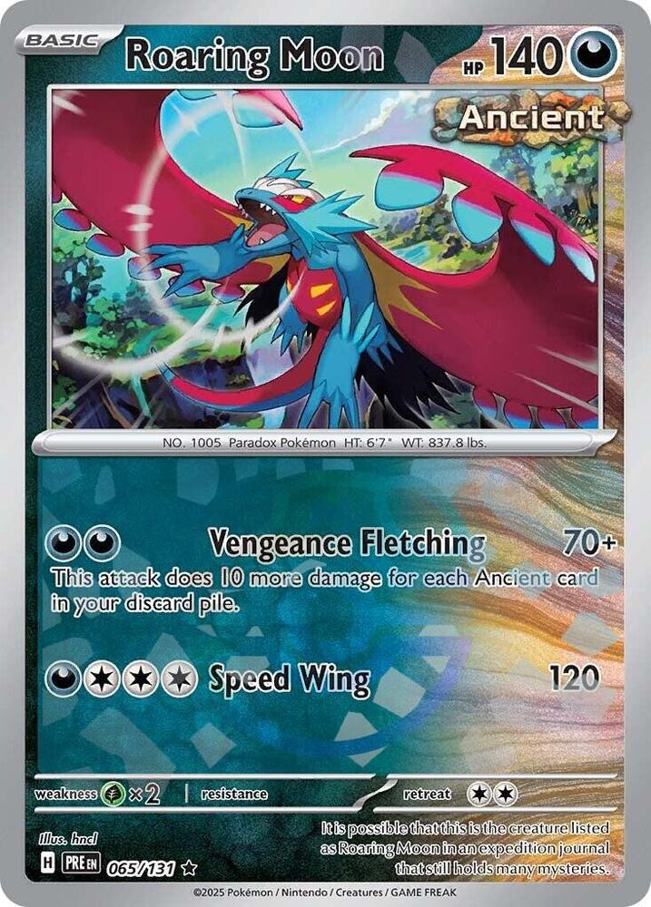 Roaring Moon 065/131 - Master Ball Reverse Holo - Pokemon TCG Prismatic Evolutions card