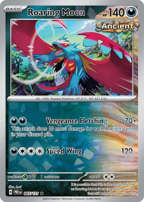 Roaring Moon 065/131 - Master Ball Reverse Holo - Pokemon TCG Prismatic Evolutions card